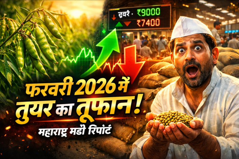 महाराष्ट्र तूर (अरहर) बाजार प्रदर्शन विश्लेषण: फरवरी 2026, कीमतों ने रिकॉर्ड तोड़े हैं, तो कहीं मामूली गिरावट