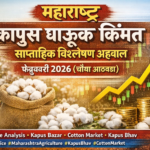 महाराष्ट्र कापूस घाऊक किंमत साप्ताहिक विश्लेषण अहवाल - फेब्रुवारी २०२६ (चौथा आठवडा)